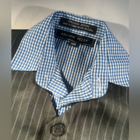 Andrew Fezza - Boys - Dress Suite - Black and Blue - 18 MO - New no tags - Picture 2 of 3